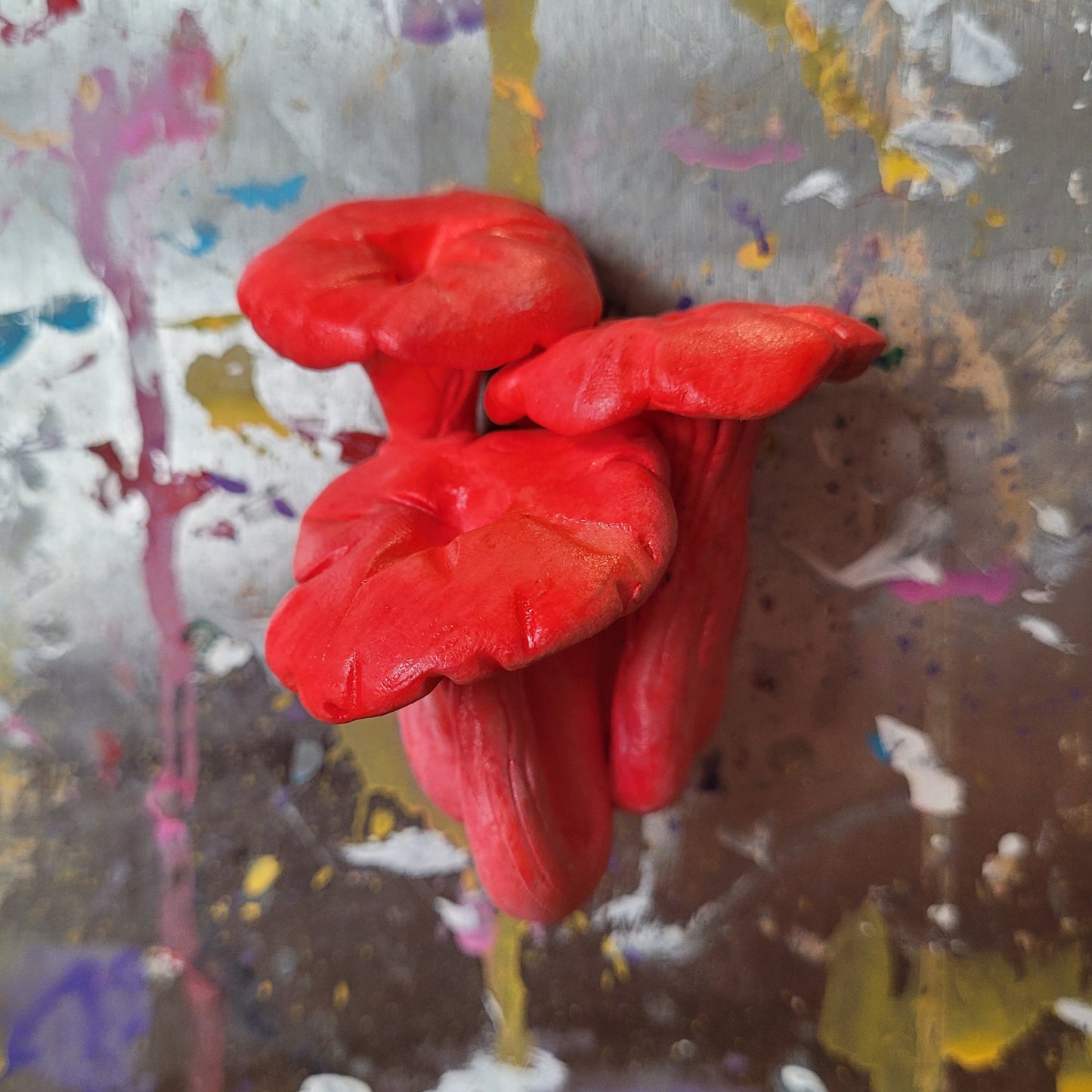 Red Cinnabar Chanterelle Mushroom Magnet
